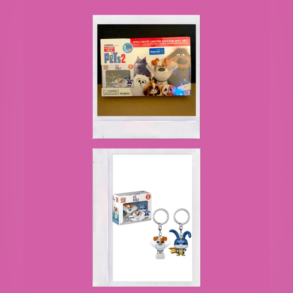 The Secret Life Of Pets 2 Exclusive SET Bluray•DVD•DigitalCode•2 Funko Keychains